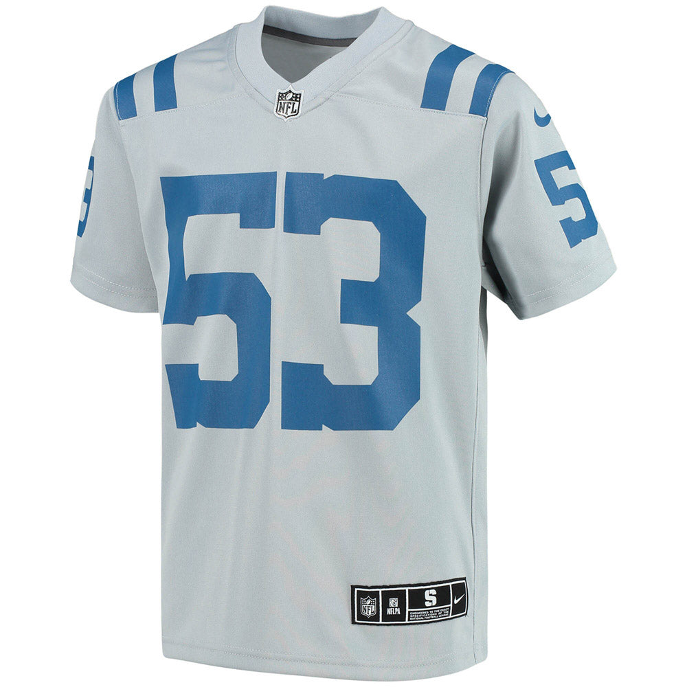 Youth Indianapolis Colts Shaquille Leonard Inverted Team Game Jersey Gray