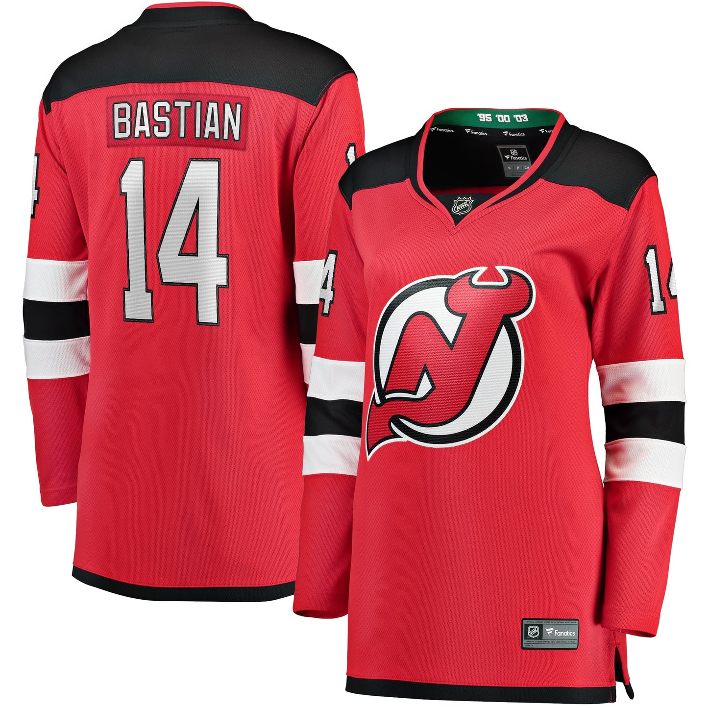 Nathan Bastian New Jersey Devils Fanatics Branded Women's Home Team Breakaway Player Jersey - Red