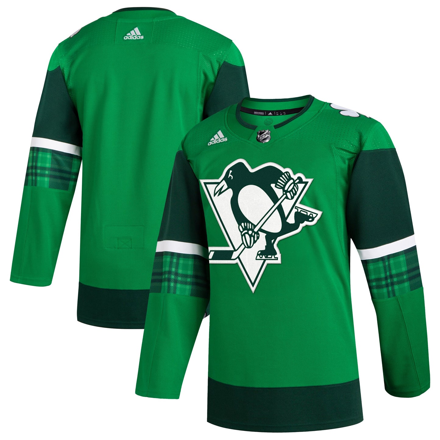 Pittsburgh Penguins adidas 2023 St. Patrick's Day Primegreen Authentic Jersey - Kelly Green