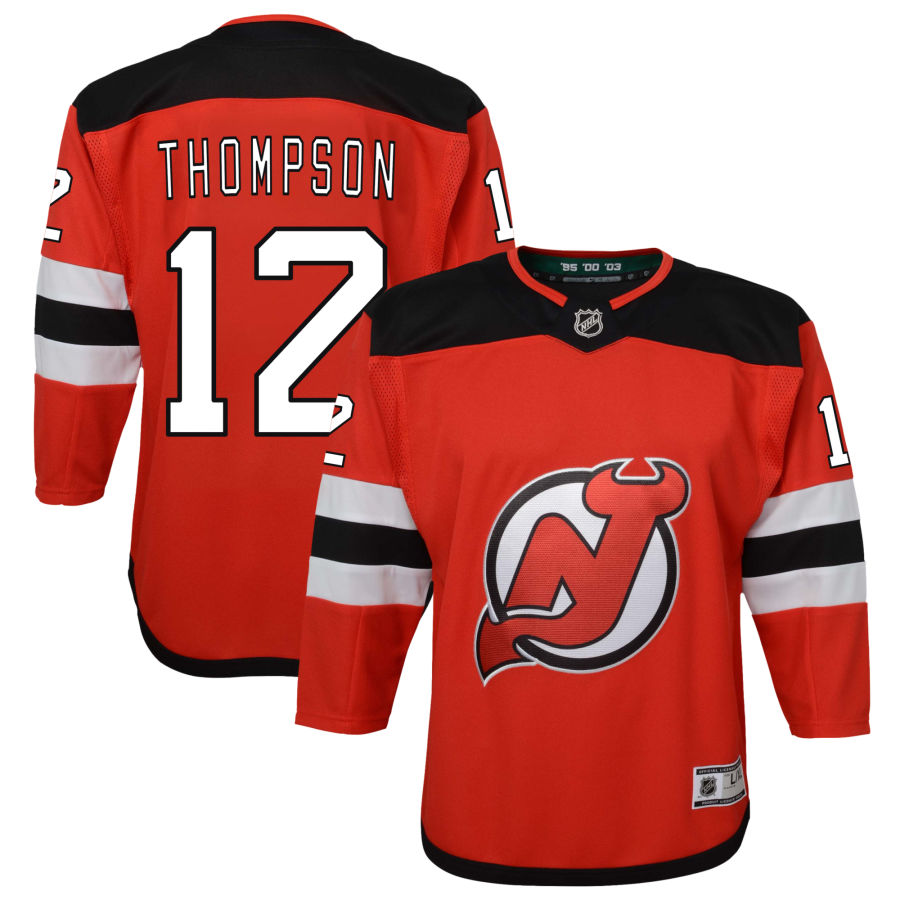 Tyce Thompson New Jersey Devils Youth Home Premier Jersey - Red
